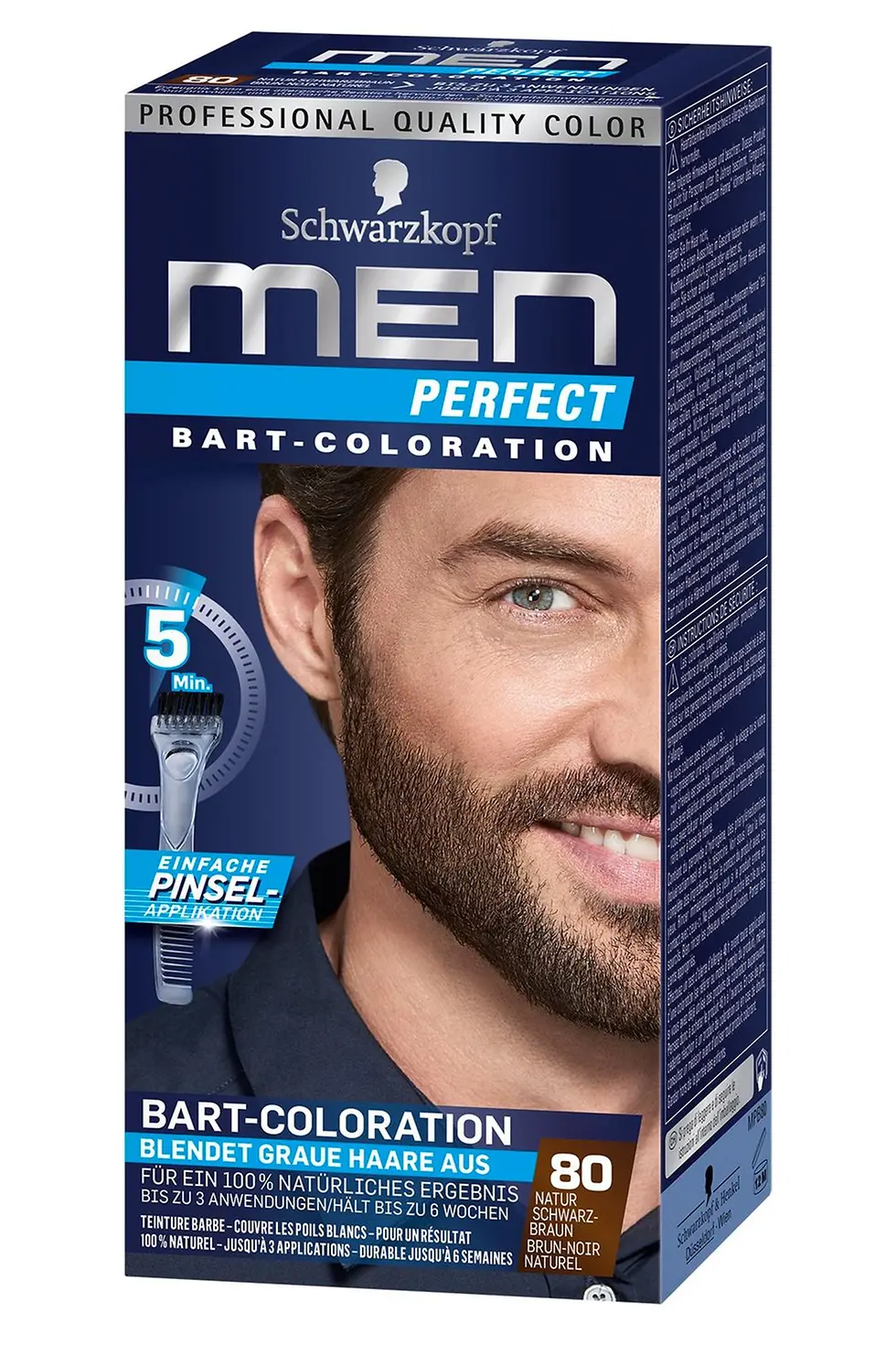 Schwarzkopf Men Perfect Bart-Coloration Natur Schwarz-Braun 