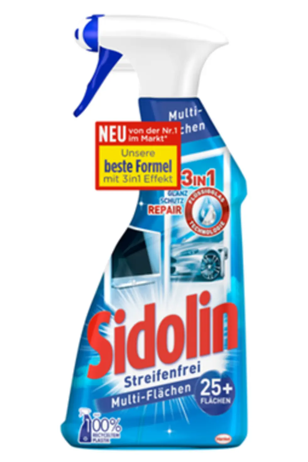 Das neue Sidolin Streifenfrei Multi-Flächen. 