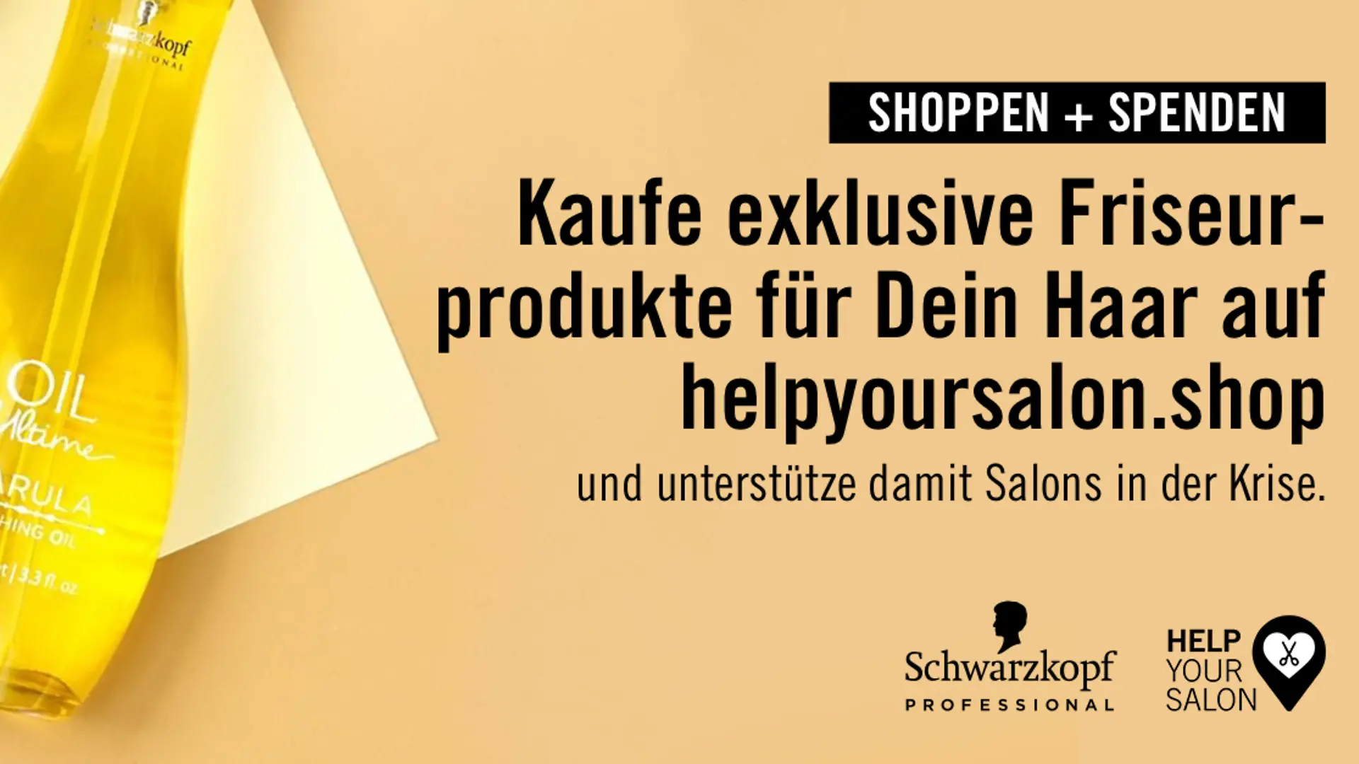 Erster Solidaritäts-Onlineshop von Schwarzkopf Professional zur Unterstützung von Salons