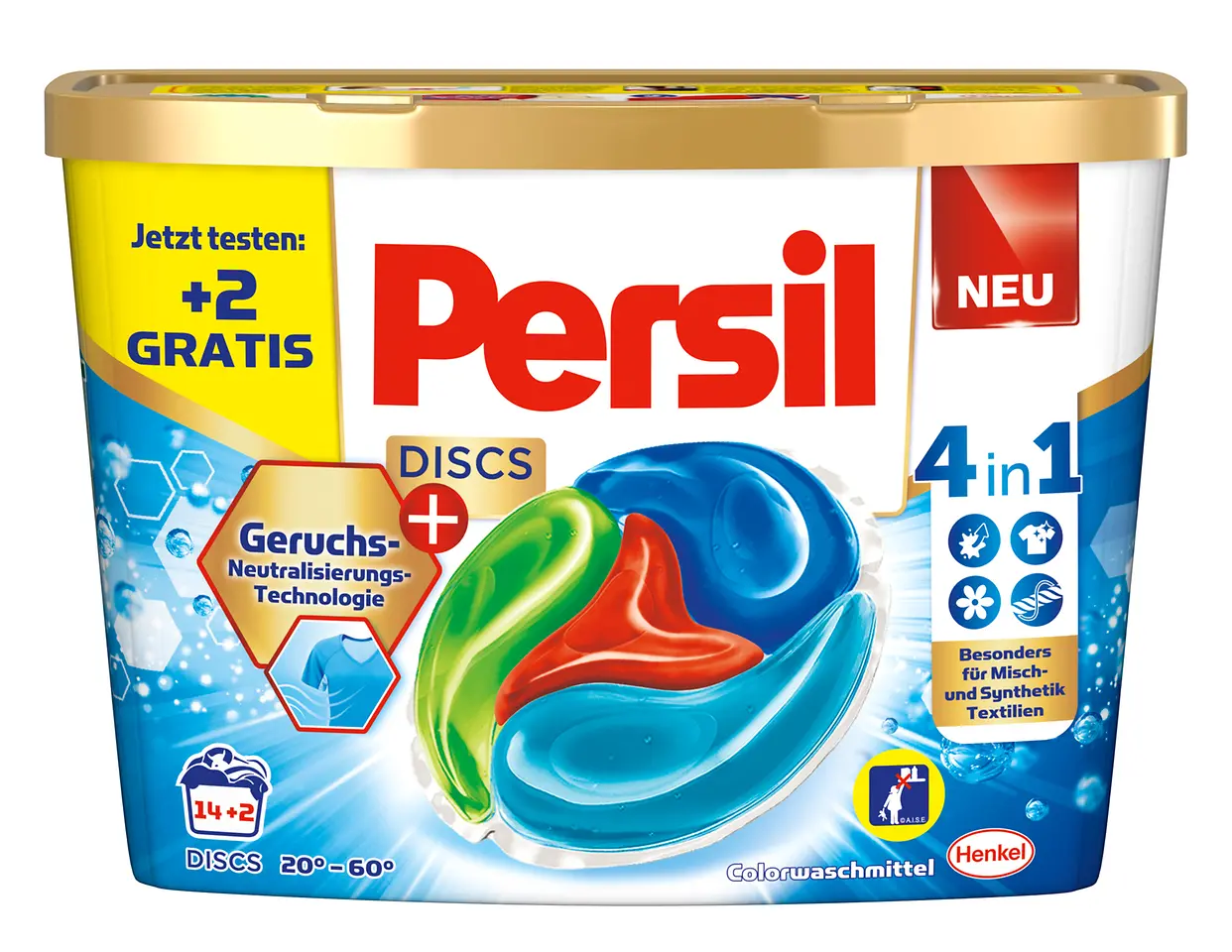 Die neuen Persil DISCS mit der Geruchs-Neutralisierungs-Technologie