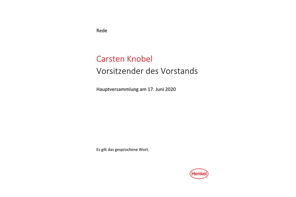 Henkel Hauptversammlung-17.Juni 2020 Rede Carsten Knobel-Vorsitzender des Vorstands.pdfPreviewImage (1)