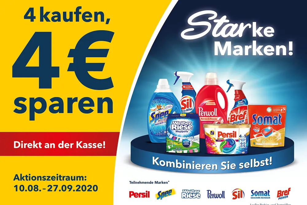 Beim Kauf von vier Produkten können sich Kunden über einen Sofortrabatt freuen