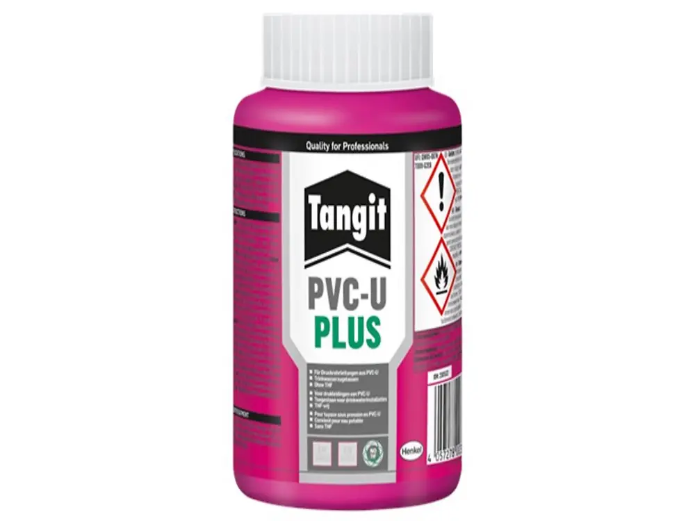 Tangit PVC-U Plus ist für das Verkleben von thermoplastischen Druckrohrleitungen aus PVC-U in anspruchsvollsten Anwendungsbereichen freigegeben. Er ist Tetrahydrofuran (THF)-frei und erfüllt neuste Regularien.