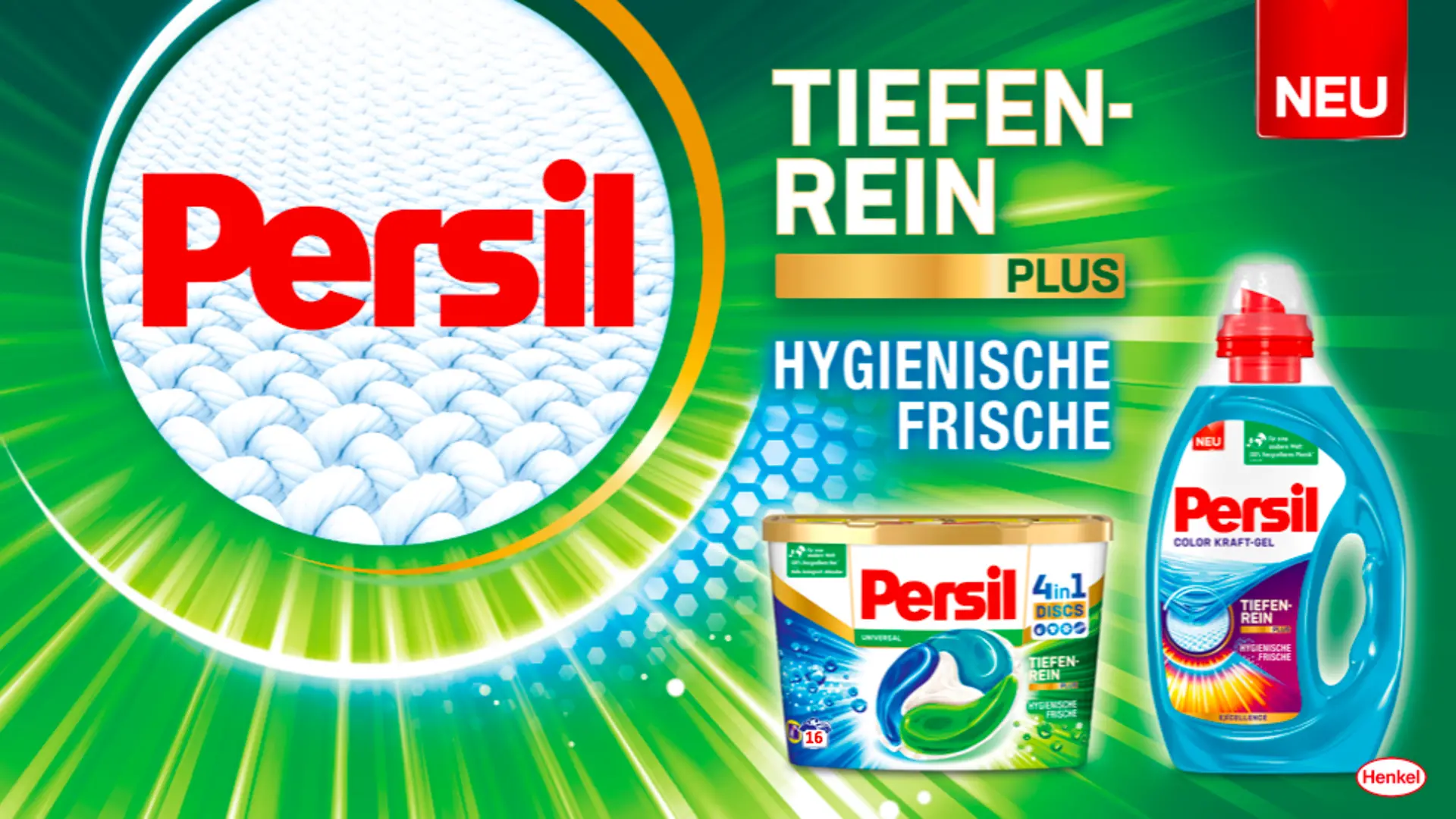 Persil mit innovativer Tiefenrein-PLUS Technologie