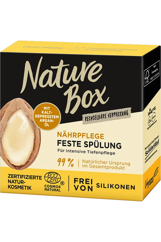 Nature Box Nährpflege Feste Spülung mit kaltgepresstem Argan-Öl