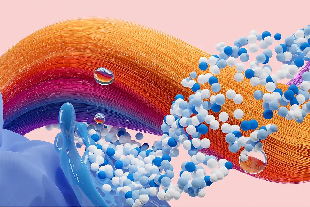 Abstract image representing the Henkel business Consumer Brand which represents Hair and Laundry & Home Care. 