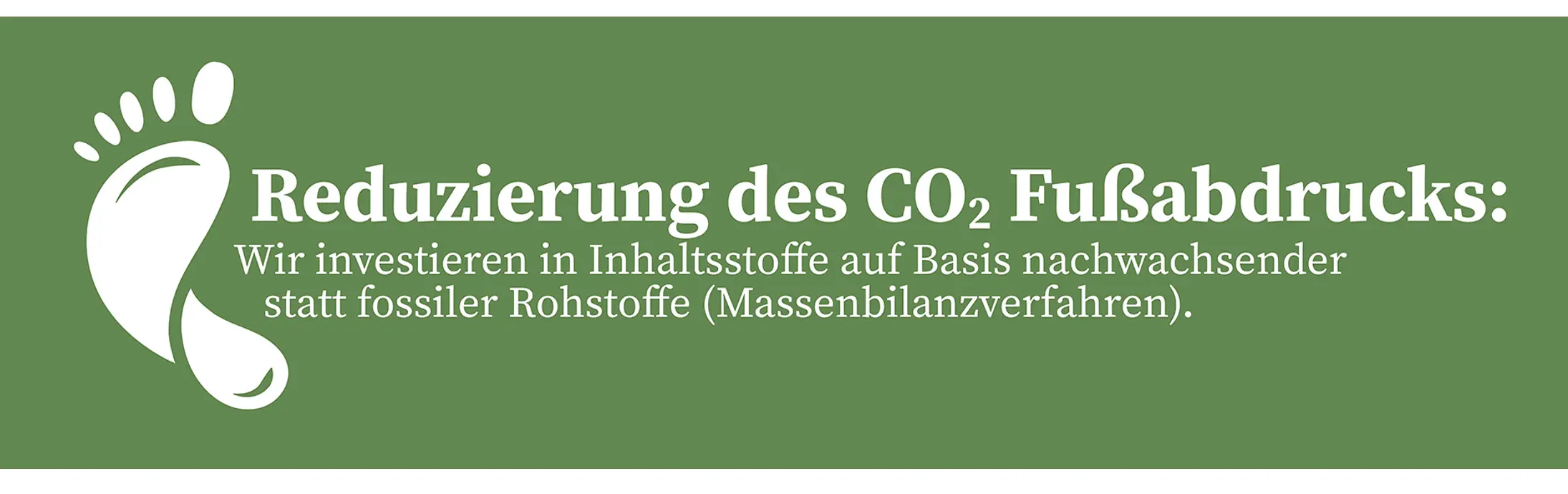 Reduzierung des co2 Fußabdrucks