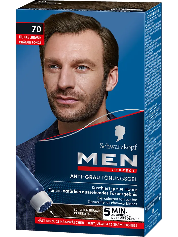 
MEN Perfect Anti-Grau Tönungs-Gel 70 Dunkelbraun