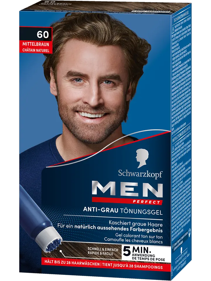 
MEN Perfect Anti-Grau Tönungs-Gel 60 Mittelbraun