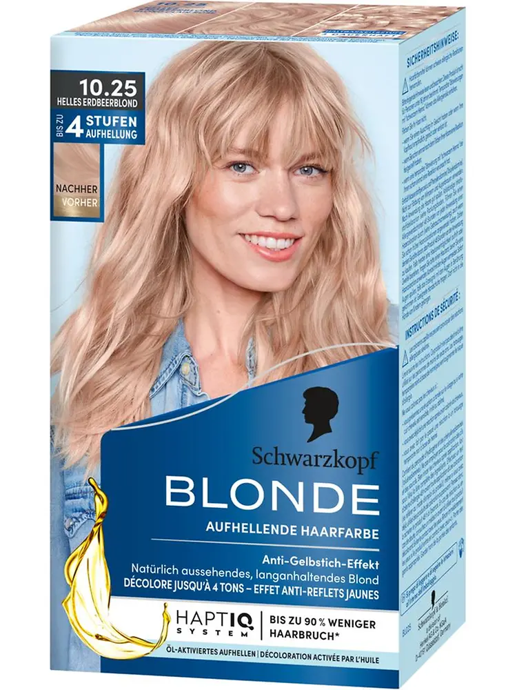 
BLONDE Aufhellende Haarfarbe 10.25 Helles Erdbeerblond