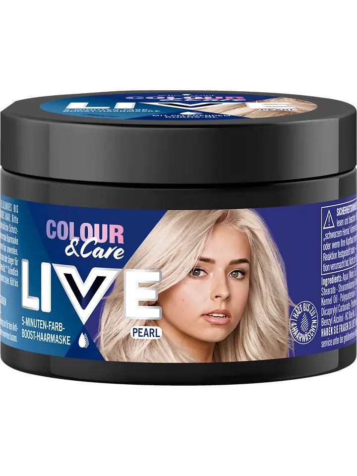 
LIVE Colour & Care 5-Minuten-Farb-Boost-Haarmaske Pearl