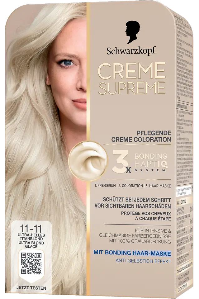 
Creme Supreme Pflegende Creme Coloration 11-11 Ultra-Helles Titanblond