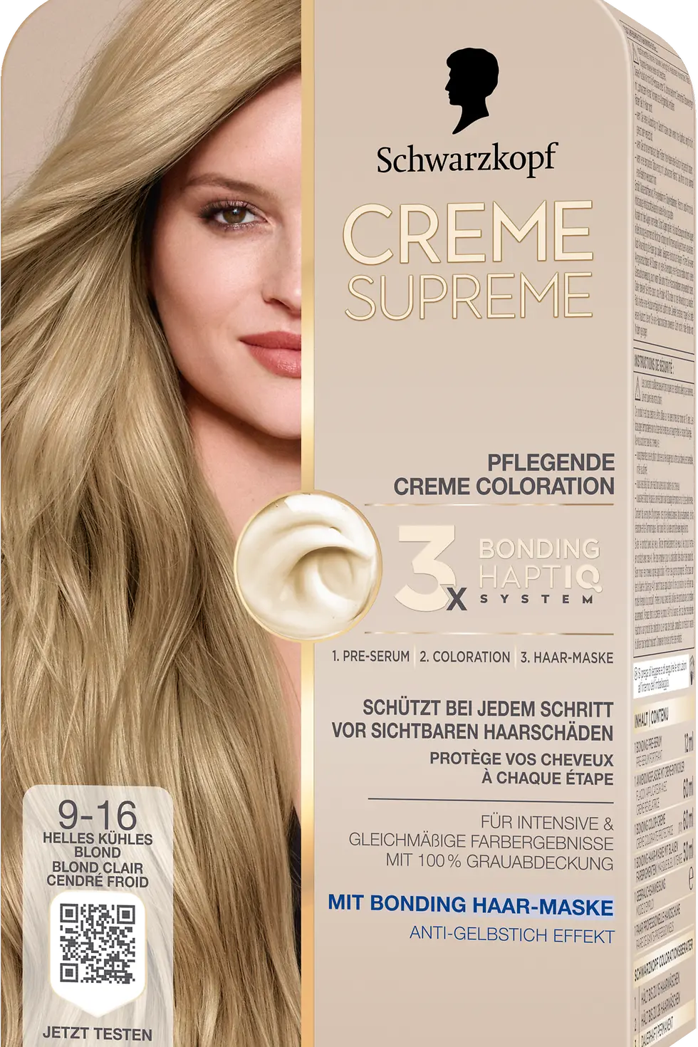 
Creme Supreme Pflegende Creme Coloration 9-16 Helles Kühles Blond