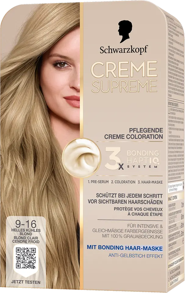 
Creme Supreme Pflegende Creme Coloration 9-16 Helles Kühles Blond