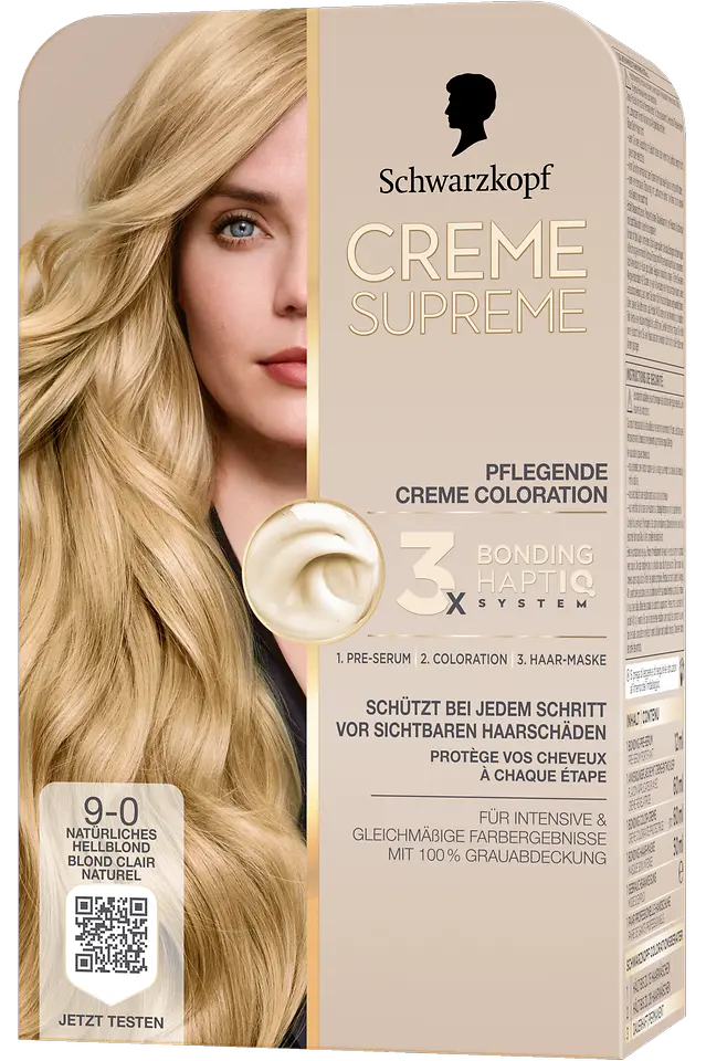 
Creme Supreme Pflegende Creme Coloration 9-0 Natürliches Hellblond