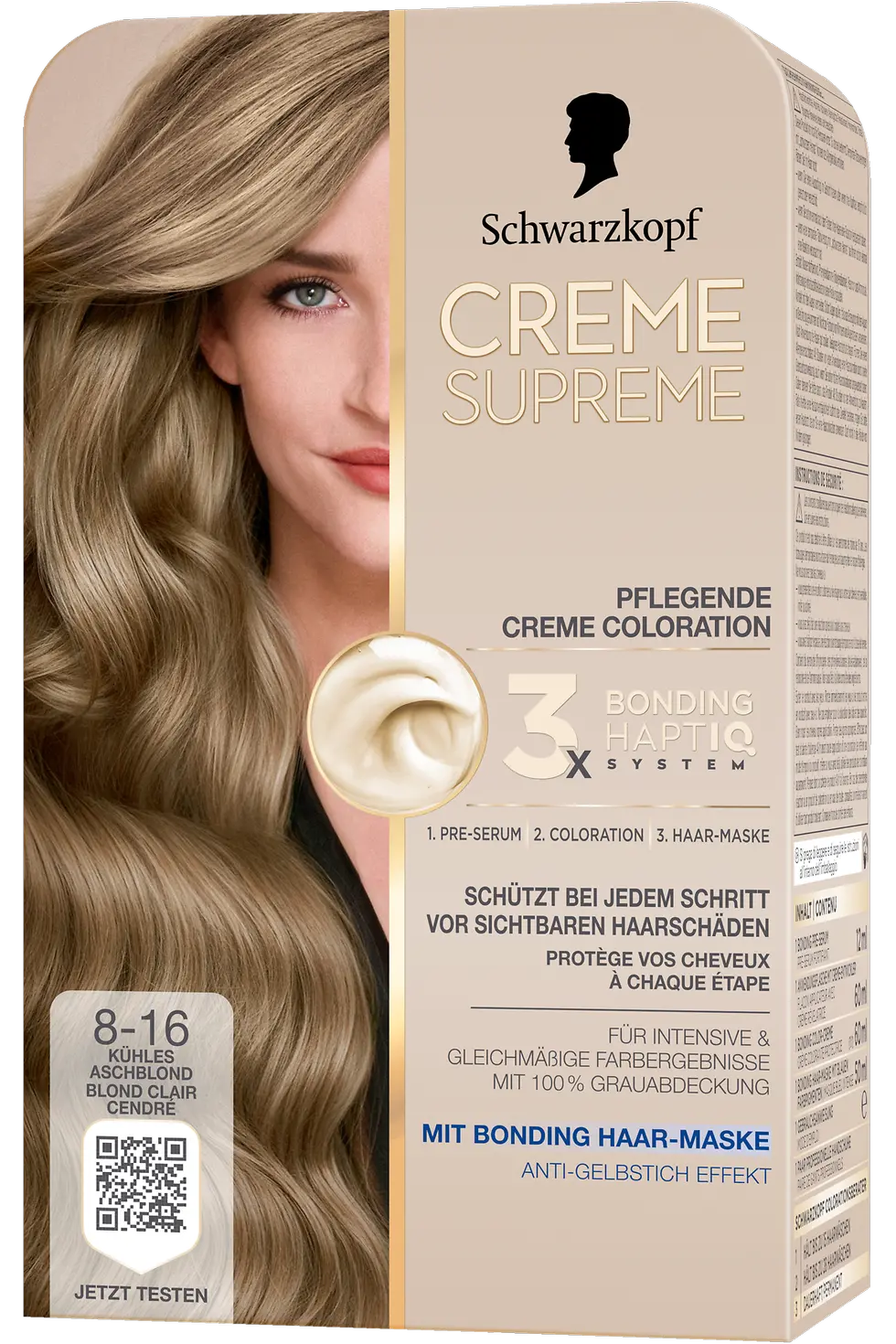 
Creme Supreme Pflegende Creme Coloration 8-16 Kühles Aschblond