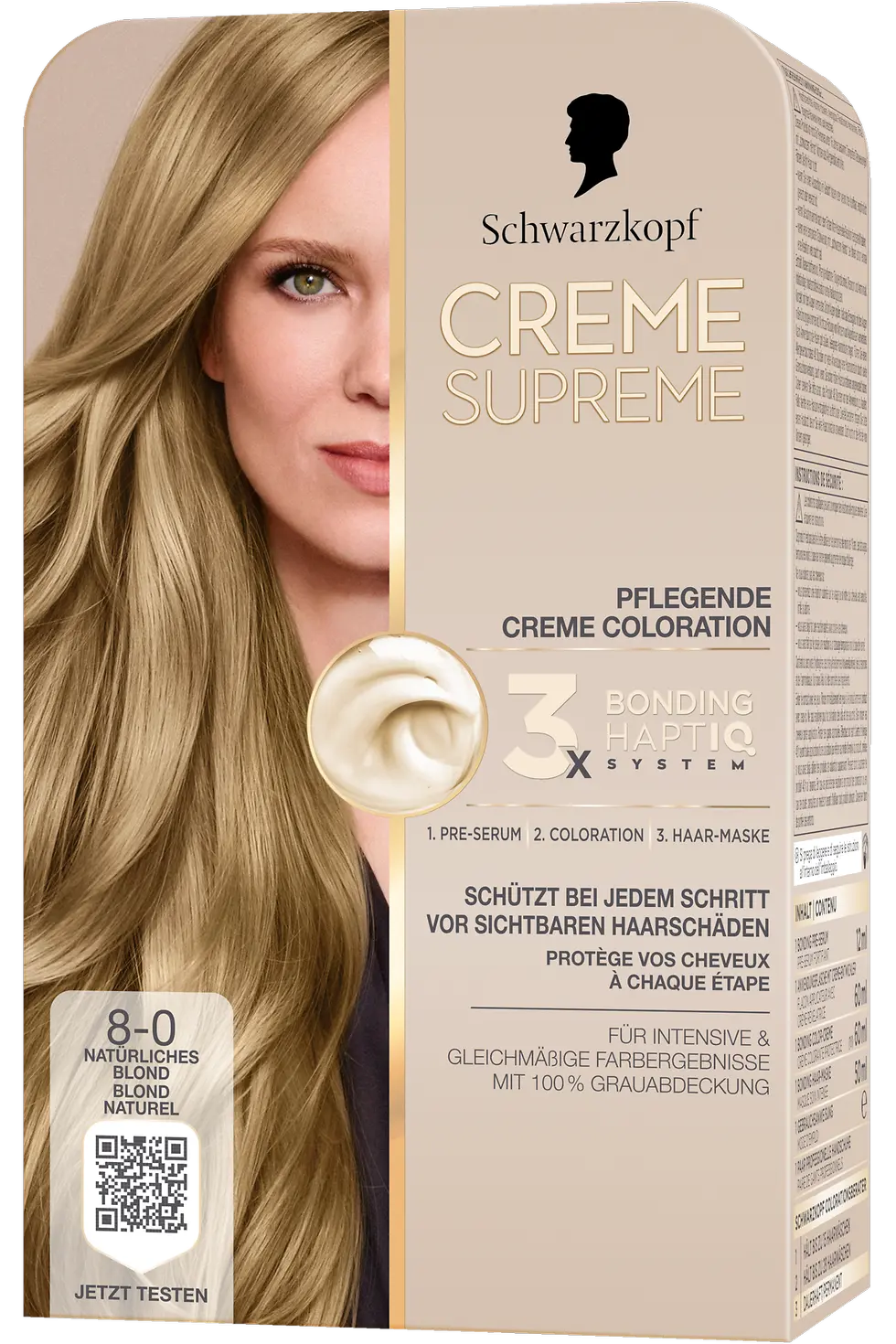 
Creme Supreme Pflegende Creme Coloration 8-0 Natürliches Blond