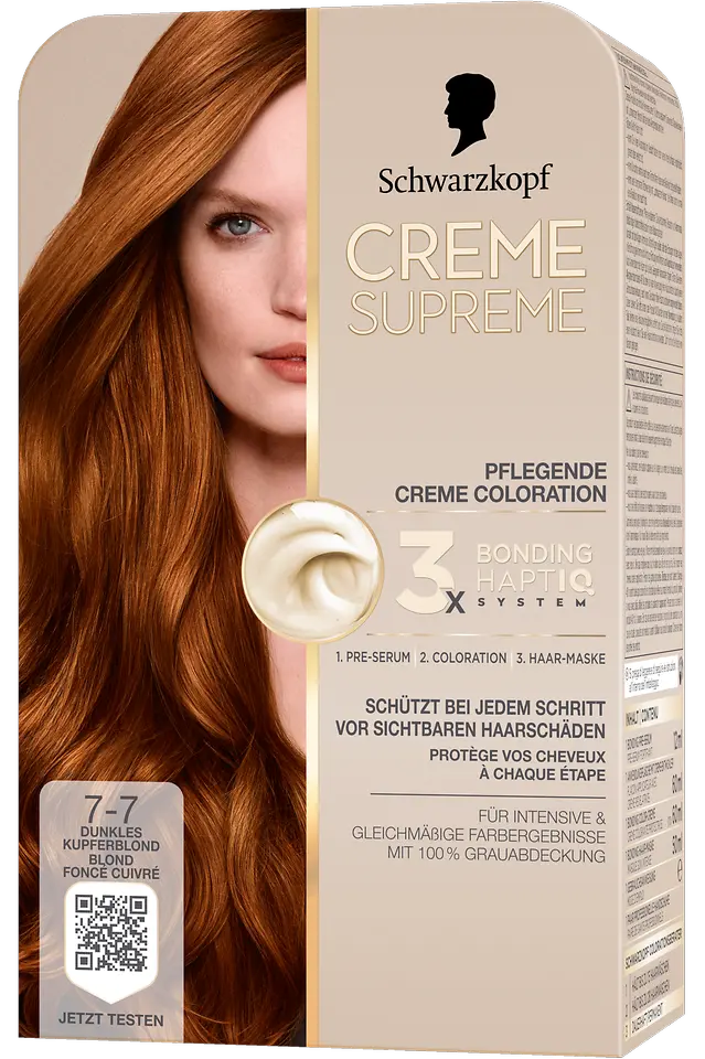 
Creme Supreme Pflegende Creme Coloration 7-7 Dunkles Kupferblond