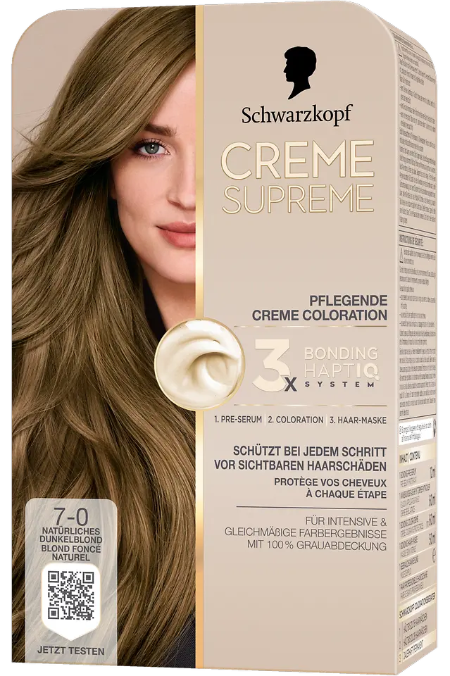 
Creme Supreme Pflegende Creme Coloration 7-0 Natürliches Dunkelblond