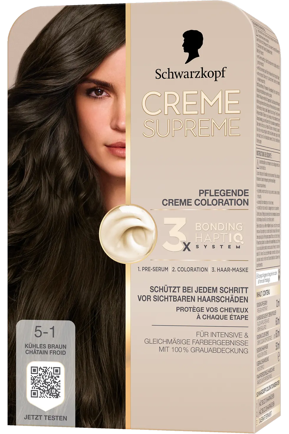 
Creme Supreme Pflegende Creme Coloration 5-1 Kühles Braun