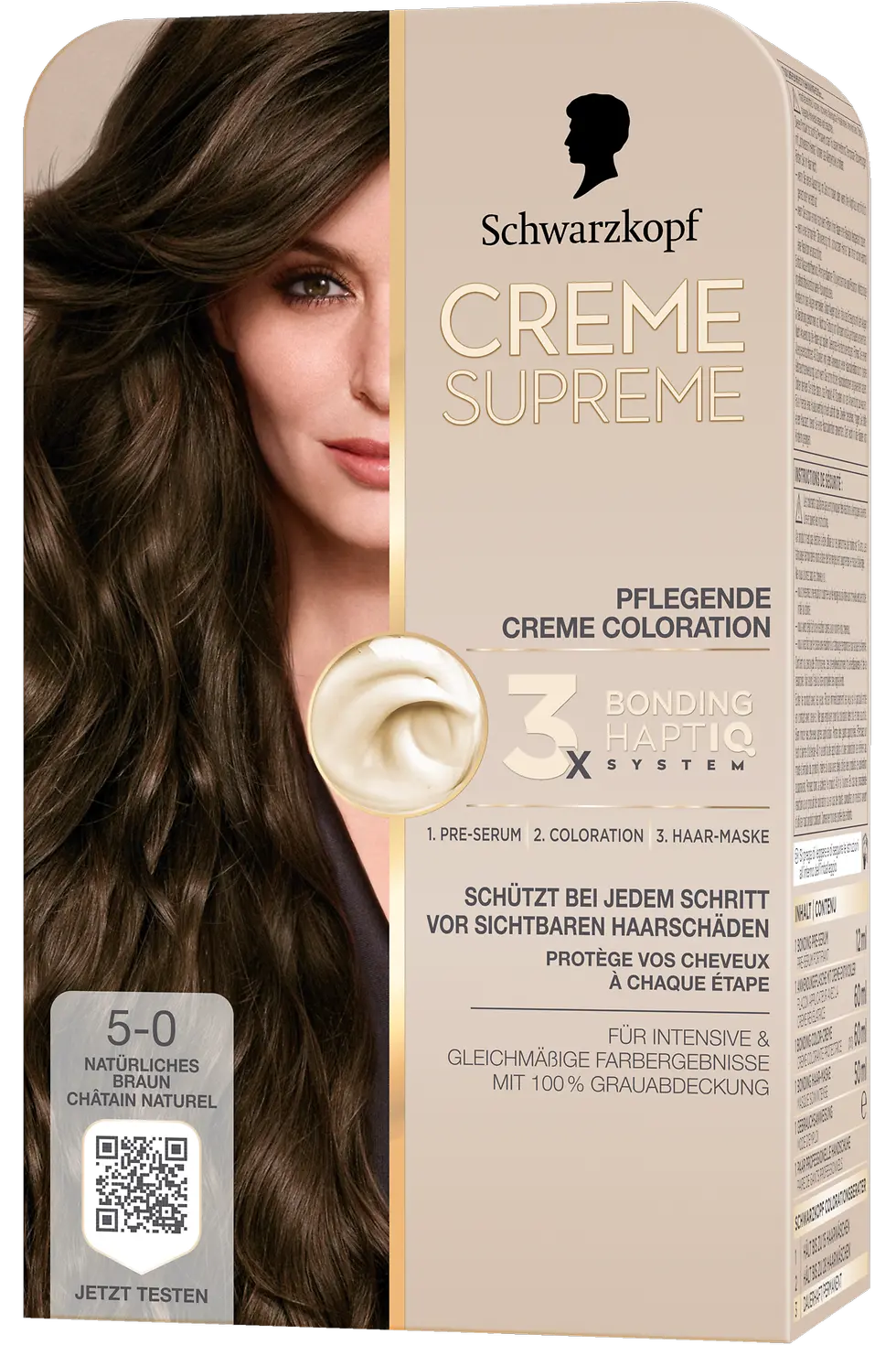 
Creme Supreme Pflegende Creme Coloration 5-0 Natürliches Braun