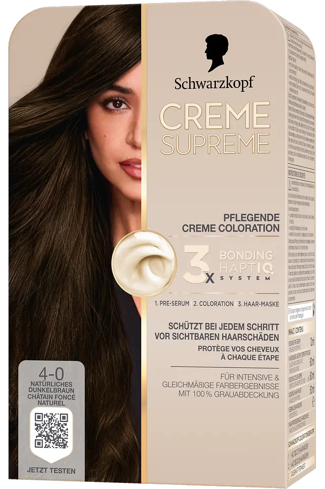 
Creme Supreme Pflegende Creme Coloration 4-0 Natürliches Dunkelbraun