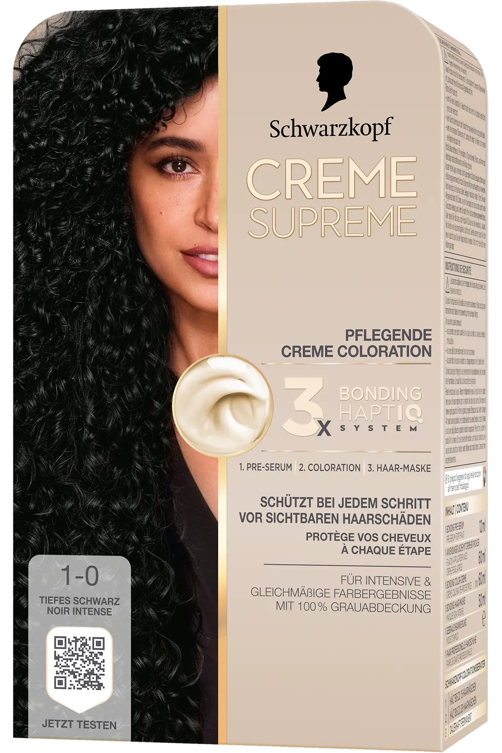 
Creme Supreme Pflegende Creme Coloration 1-0 Tiefes Schwarz