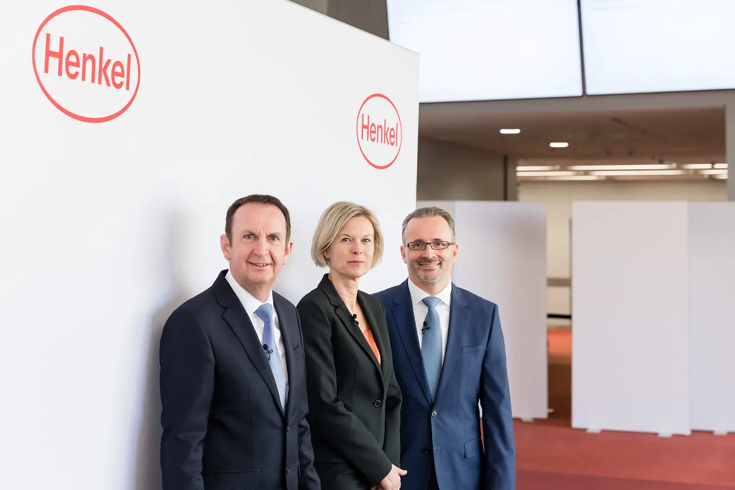 
At the annual results press conference: CEO Hans Van Bylen, Kathrin Menges, Executive Vice President Human Resources, and CFO Carsten Knobel (from left)