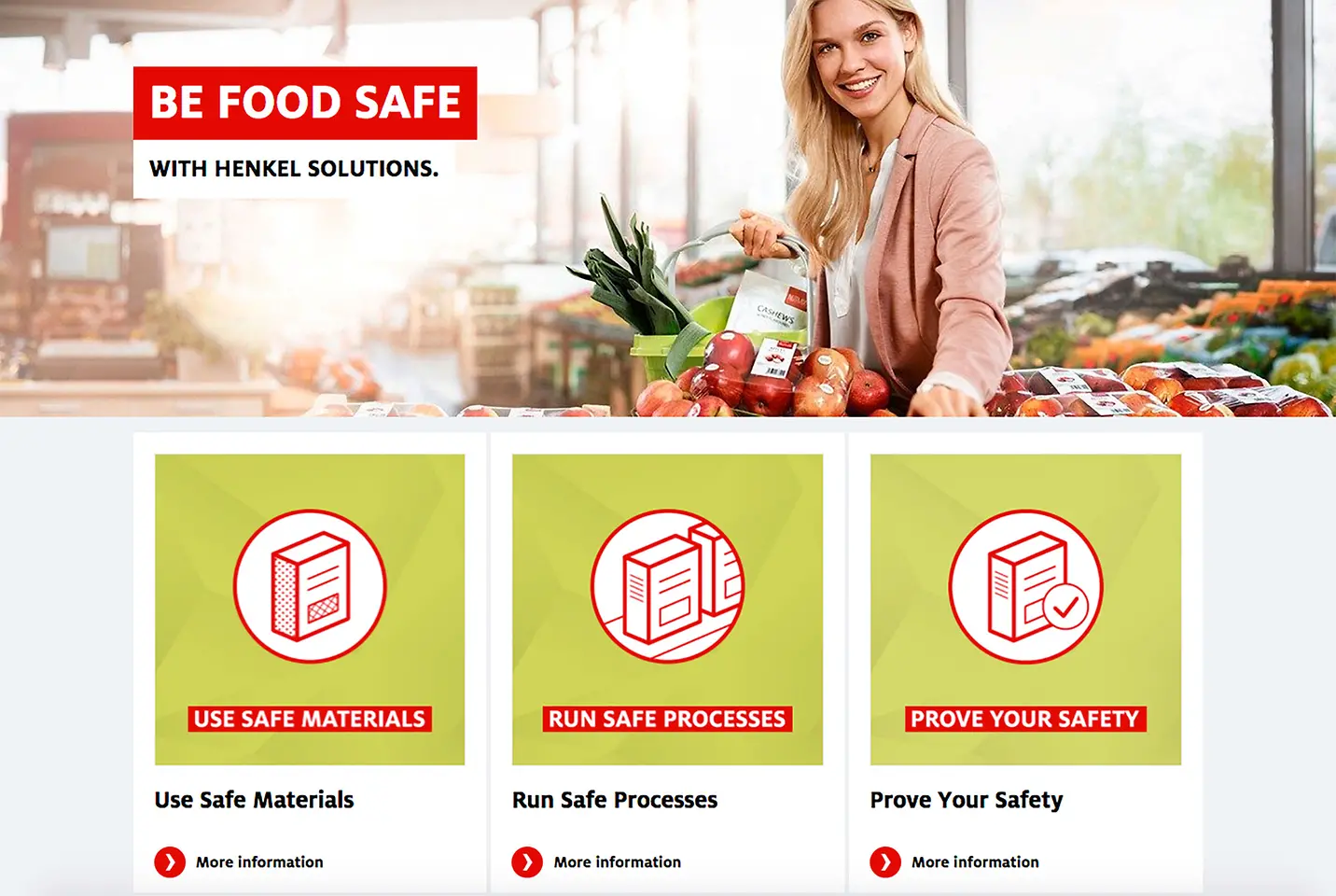 
Auf seinem Portal zur Lebensmittelsicherheit bietet Henkel über Online-Seminare Einblicke in das Gebiet der sicheren Lebensmittelmittelverpackung: henkel.com/foodsafety